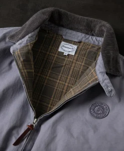 Clearance Flannel Lined Twill Harrington Jacket - Faded Violet Jackets&coats