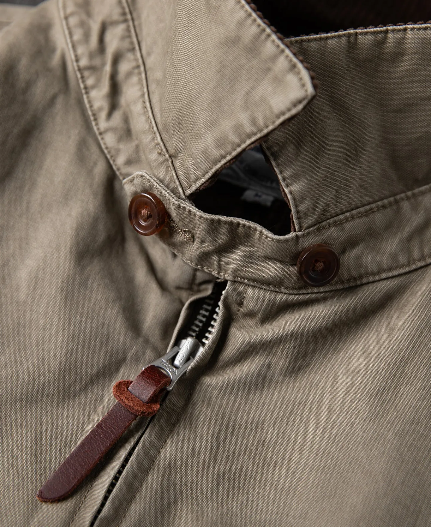Discount Flannel Lined Twill Harrington Jacket - Faded Khaki Jackets&coats