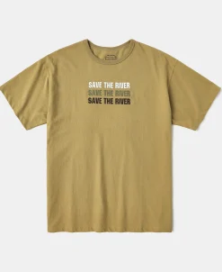 Fashion Fly Fishing Slogan T-Shirt - SAVE THE RIVER Short Sleeve T-Shirts | T-shirts