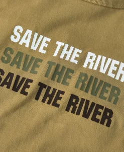 Fashion Fly Fishing Slogan T-Shirt - SAVE THE RIVER Short Sleeve T-Shirts | T-shirts
