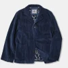 Sale French Indigo-Dyed Corduroy Work Jacket Jackets&coats