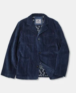 Sale French Indigo-Dyed Corduroy Work Jacket Jackets&coats