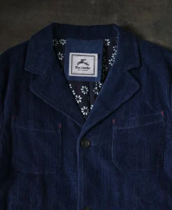 Sale French Indigo-Dyed Corduroy Work Jacket Jackets&coats