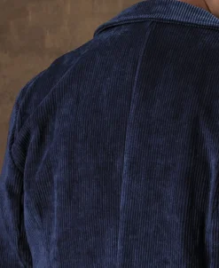 Sale French Indigo-Dyed Corduroy Work Jacket Jackets&coats