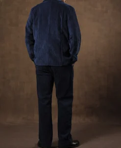 Sale French Indigo-Dyed Corduroy Work Jacket Jackets&coats