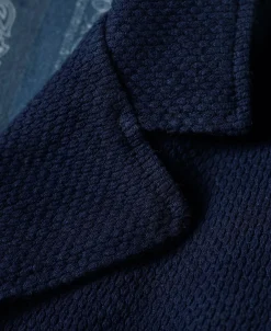 Sale French Indigo-Dyed Sashiko Work Jacket Jackets&coats