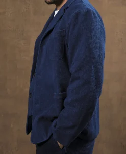 Sale French Indigo-Dyed Sashiko Work Jacket Jackets&coats