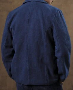 Sale French Indigo-Dyed Sashiko Work Jacket Jackets&coats
