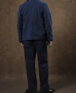 Sale French Indigo-Dyed Sashiko Work Jacket Jackets&coats