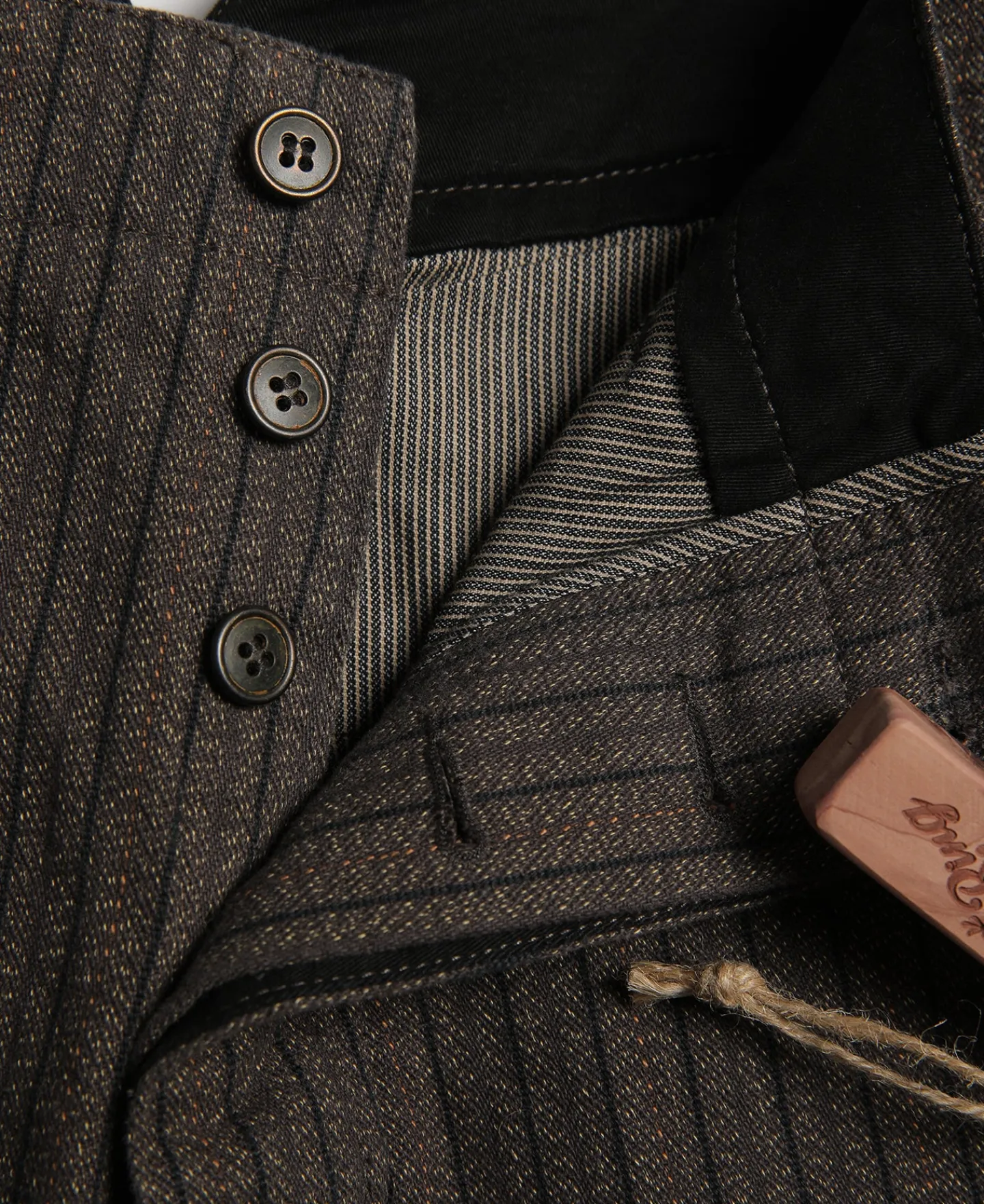 Discount French Salt & Pepper Striped Chambray Work Trousers Pants&trousers