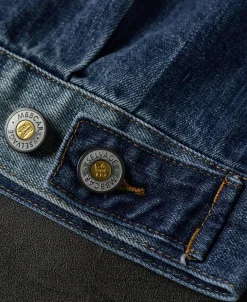 Online Heavyweight Motorcycle Embroidered Denim Vest Waistcoats | Denim
