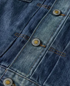 Online Heavyweight Motorcycle Embroidered Denim Vest Waistcoats | Denim