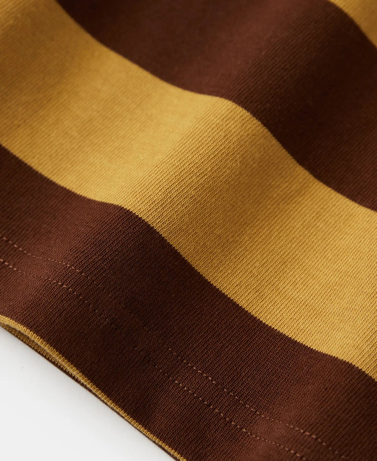 Fashion Heavyweight Striped Biker T-Shirt - Yellow/Brown Short Sleeve T-Shirts | T-shirts