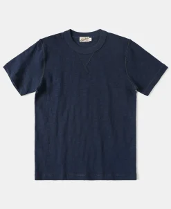 Sale Heavyweight US Cotton Gusset Tubular T-Shirt - Indigo Short Sleeve T-Shirts | T-shirts