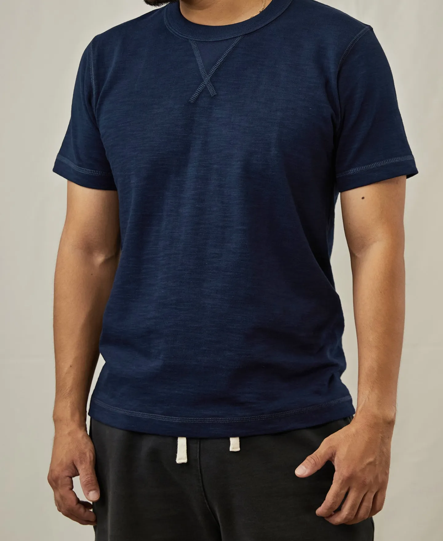 Sale Heavyweight US Cotton Gusset Tubular T-Shirt - Indigo Short Sleeve T-Shirts | T-shirts