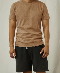 Sale Heavyweight US Cotton Gusset Tubular T-Shirt - Sand Short Sleeve T-Shirts | T-shirts