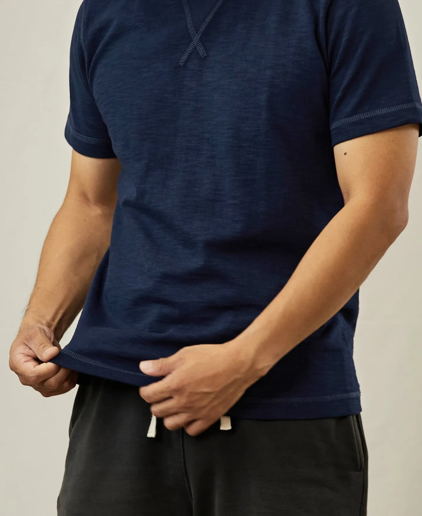 Sale Heavyweight US Cotton Gusset Tubular T-Shirt - Indigo Short Sleeve T-Shirts | T-shirts