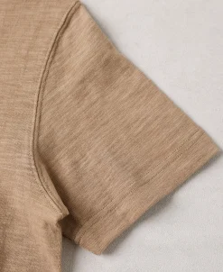 Sale Heavyweight US Cotton Gusset Tubular T-Shirt - Sand Short Sleeve T-Shirts | T-shirts