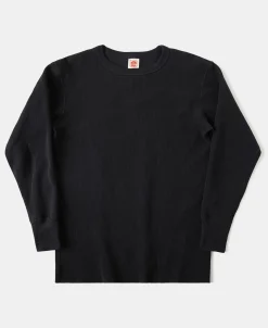 New Heavyweight Waffle Cotton Underwear - Black Long Sleeve T-Shirts | T-shirts