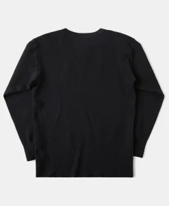 New Heavyweight Waffle Cotton Underwear - Black Long Sleeve T-Shirts | T-shirts