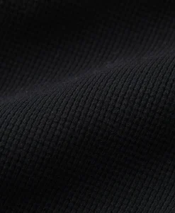 New Heavyweight Waffle Cotton Underwear - Black Long Sleeve T-Shirts | T-shirts