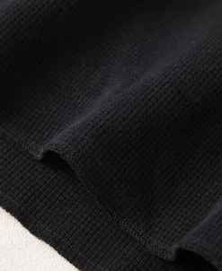 New Heavyweight Waffle Cotton Underwear - Black Long Sleeve T-Shirts | T-shirts