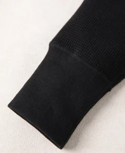 New Heavyweight Waffle Cotton Underwear - Black Long Sleeve T-Shirts | T-shirts