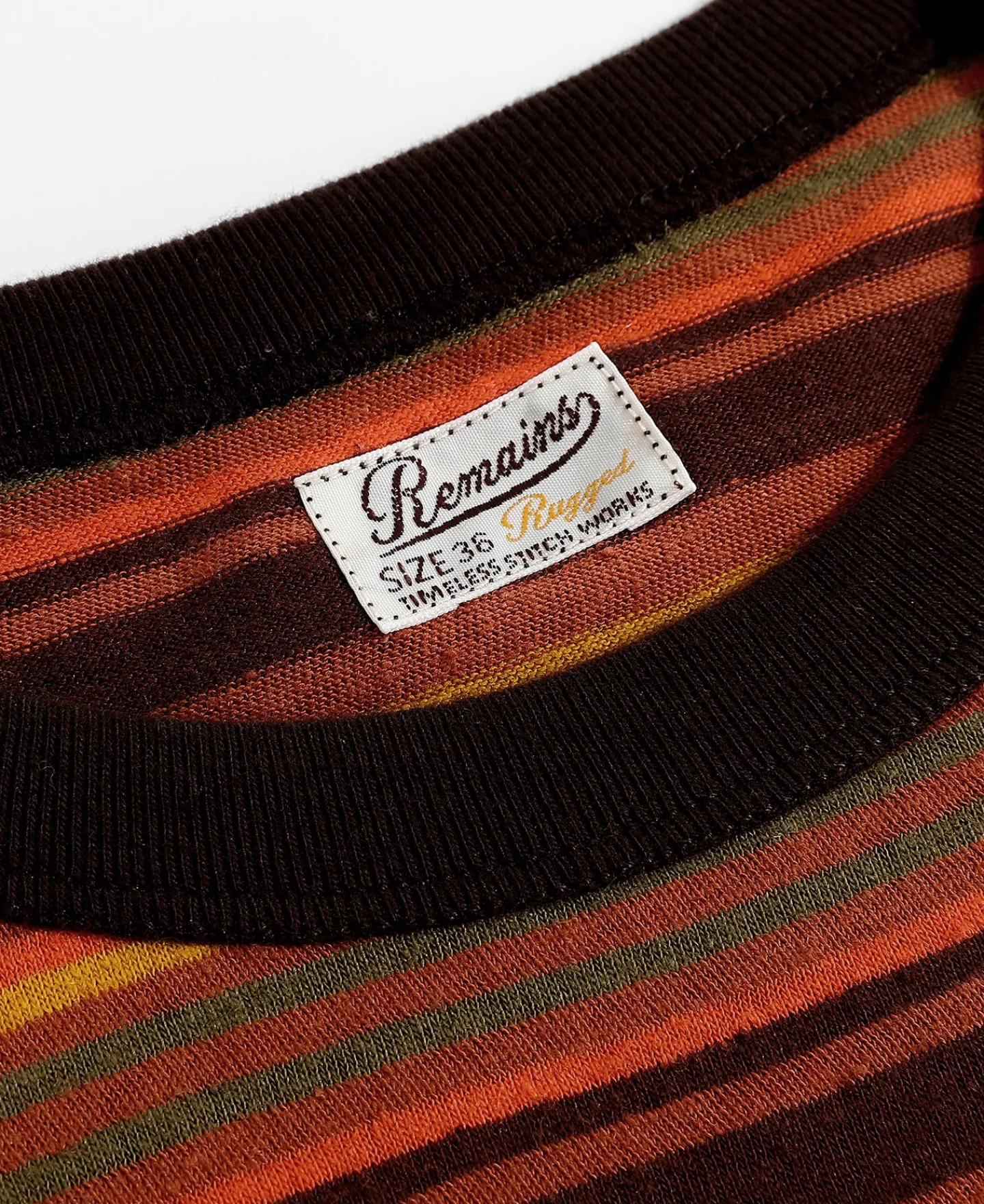 Online Hemp Organic Cotton Blend Stripe T-Shirt - Orange Short Sleeve T-Shirts | T-shirts