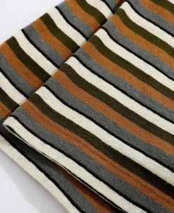 Discount Hemp Organic Cotton Blend Stripe T-Shirt - Brown Short Sleeve T-Shirts | T-shirts