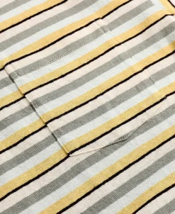 Outlet Hemp Organic Cotton Blend Stripe T-Shirt - Yellow Short Sleeve T-Shirts | T-shirts