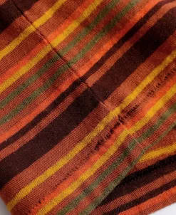 Online Hemp Organic Cotton Blend Stripe T-Shirt - Orange Short Sleeve T-Shirts | T-shirts