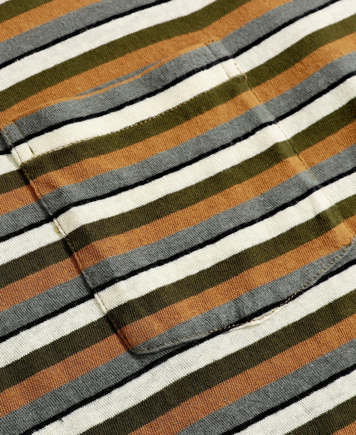 Discount Hemp Organic Cotton Blend Stripe T-Shirt - Brown Short Sleeve T-Shirts | T-shirts