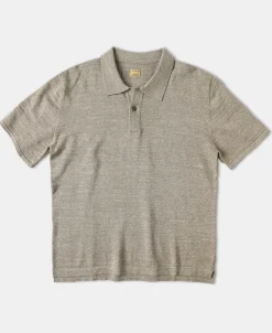 Best High-low Hem Slub Cotton Polo Shirt - Beige Gray Polo Shirts | Short Sleeve T-Shirts