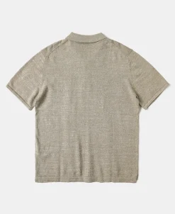 Best High-low Hem Slub Cotton Polo Shirt - Beige Gray Polo Shirts | Short Sleeve T-Shirts