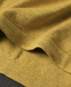 Online High-low Hem Slub Cotton Polo Shirt - Gold Polo Shirts | Short Sleeve T-Shirts