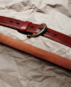 Fashion Horseshoe Buckle Leather Belt - Brown Belts