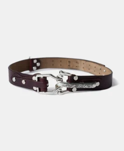 Clearance Horween Cavalry Belt - Burgundy Belts