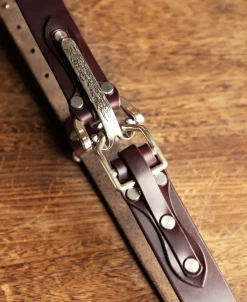 Clearance Horween Cavalry Belt - Burgundy Belts
