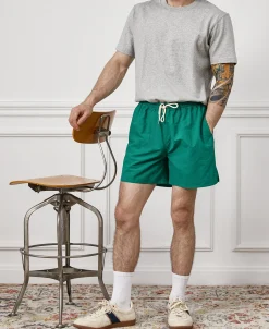 Clearance 5-Inch Nylon Swim Shorts - Green Shorts