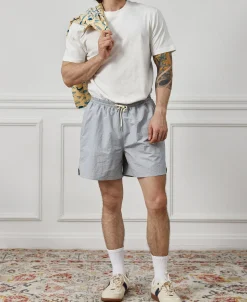 New 5-Inch Nylon Swim Shorts - Light Gray Shorts