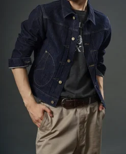 Discount 1880 Indigo Dyed 15 oz Selvedge Denim Jacket Jackets&coats | Denim Jackets