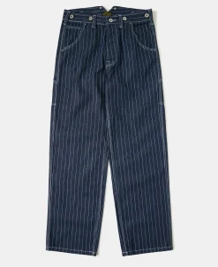 Discount Indigo Wabash Stripe Work Trousers Jeans | Denim