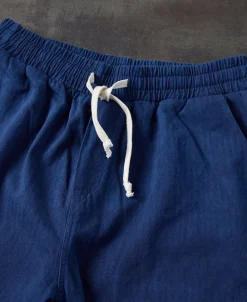 Clearance Indigo-Dye Loose Cotton Herringbone Pants Pants&trousers