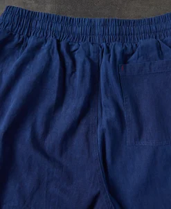 Clearance Indigo-Dye Loose Cotton Herringbone Pants Pants&trousers