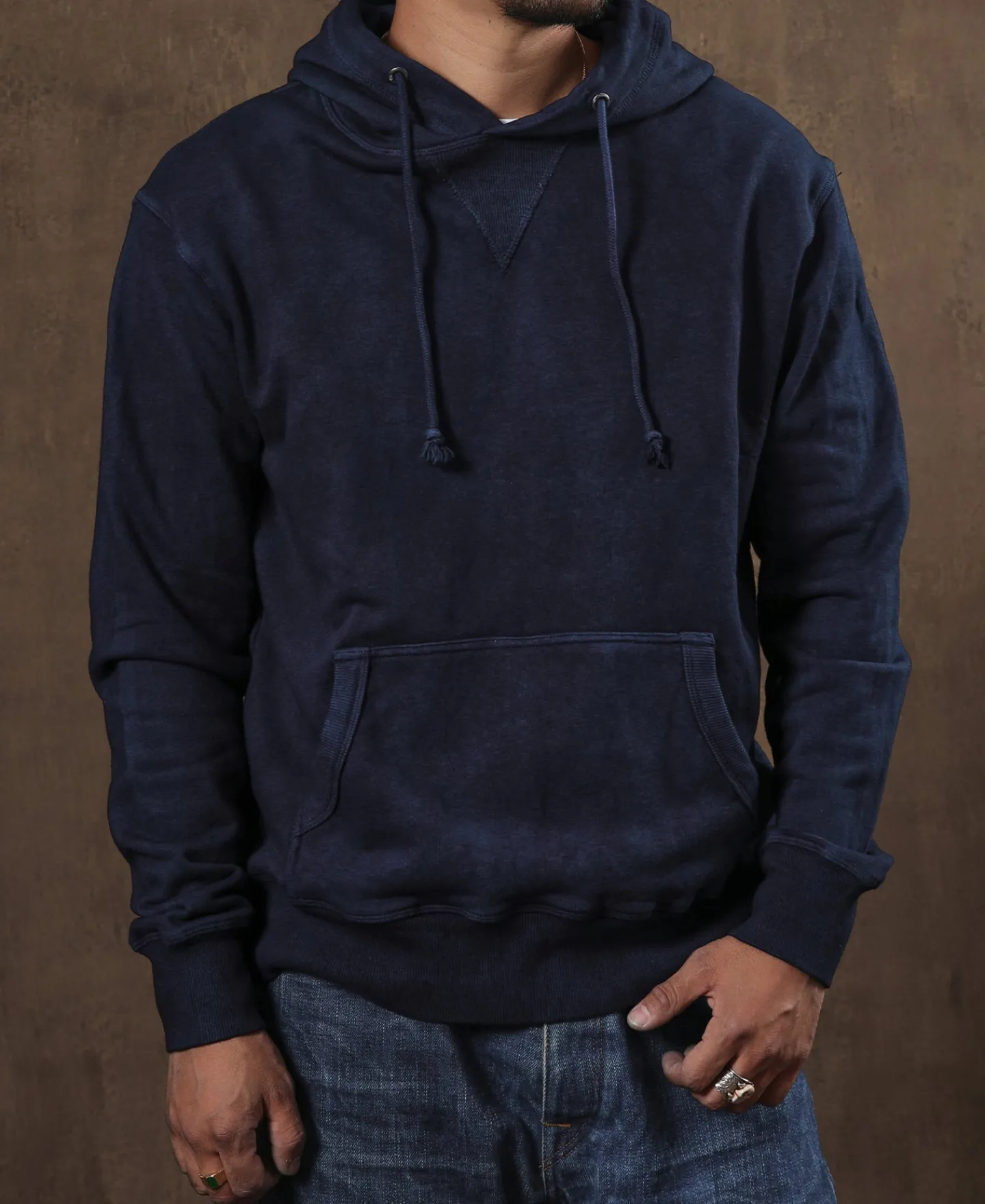 Online Indigo-Dyed Cotton-Jersey Hoodie Sweatshirts&hoodies