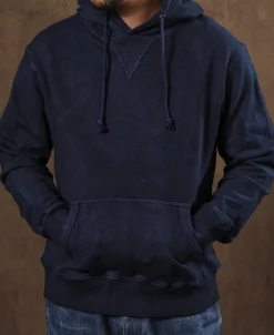 Online Indigo-Dyed Cotton-Jersey Hoodie Sweatshirts&hoodies