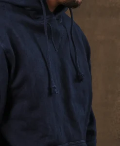 Online Indigo-Dyed Cotton-Jersey Hoodie Sweatshirts&hoodies