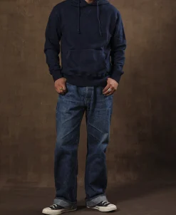 Online Indigo-Dyed Cotton-Jersey Hoodie Sweatshirts&hoodies