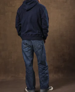 Online Indigo-Dyed Cotton-Jersey Hoodie Sweatshirts&hoodies