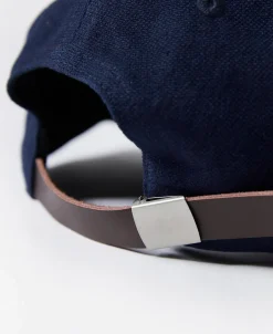 Fashion Indigo-Dyed Cotton-Linen Ball Cap Hats&caps